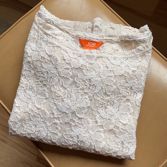 JOE FRESH Cream Lace Top - Picture 2 of 9